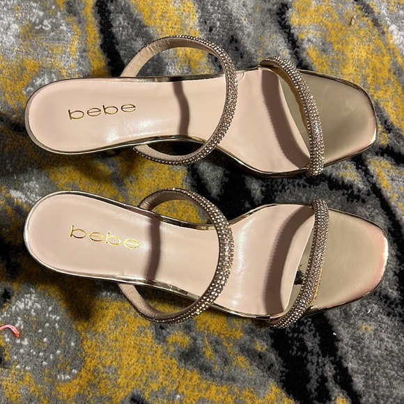 bebe stiletto sandals Dazzle up your party Size 8.5 - Picture 2 of 5